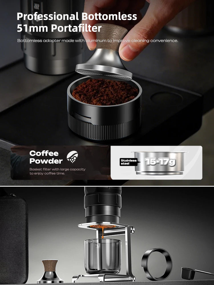HiBREW H4C – Portable Wireless Espresso Machine | Removable Battery & Fast Heating
