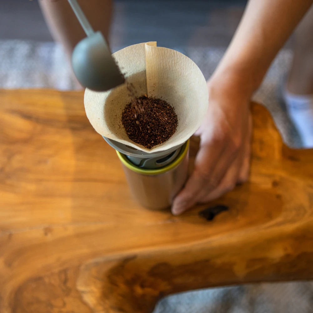 Wacaco Cuppamoka Portable Pour-Over Coffee Maker – Vacuum Insulated Stainless Steel