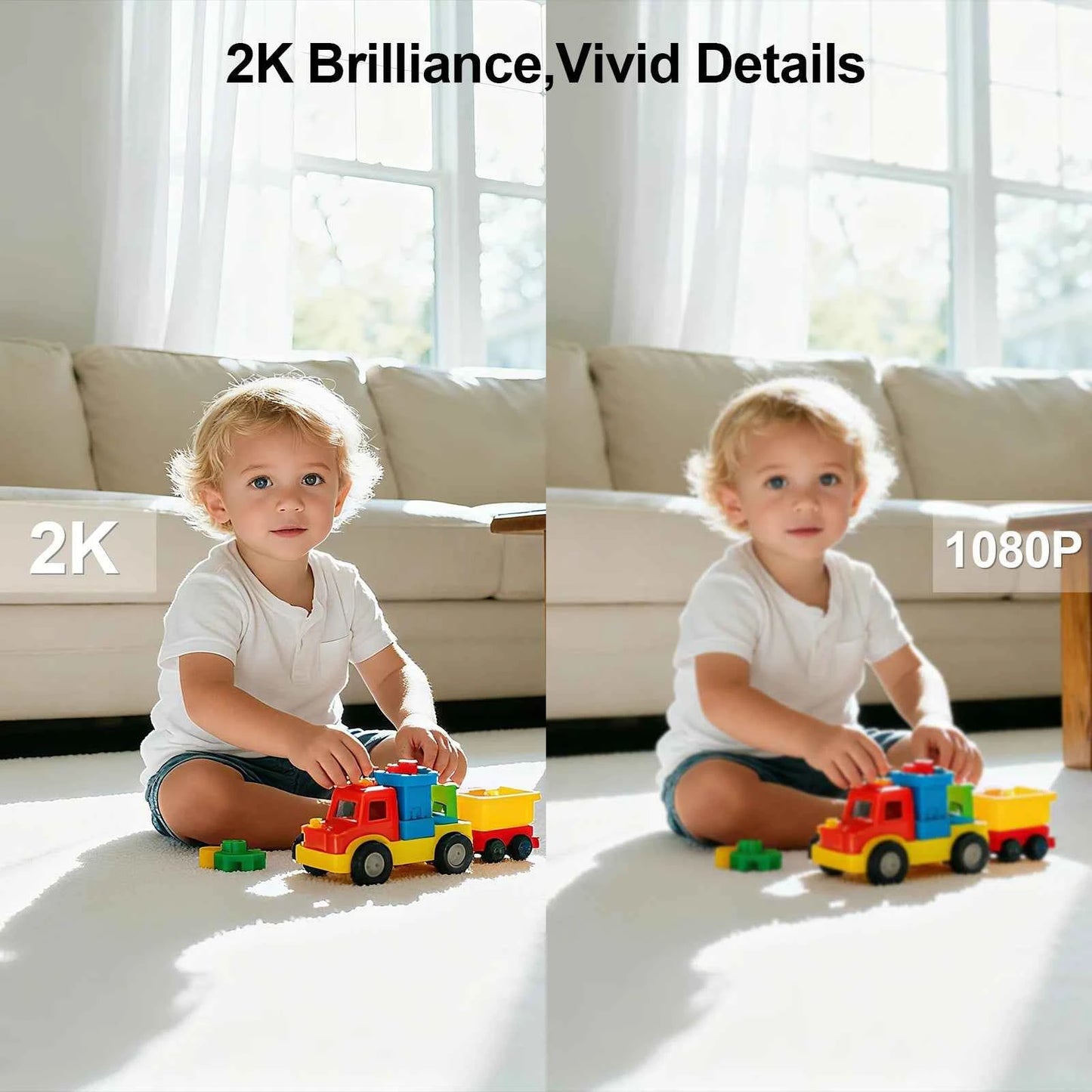 ARCCTV 4MP WiFi Surveillance Baby Monitor Camera HD Two Way Talk IR Night Vision Security PTZ Camera 360° View Auto Tracking - Limetastore