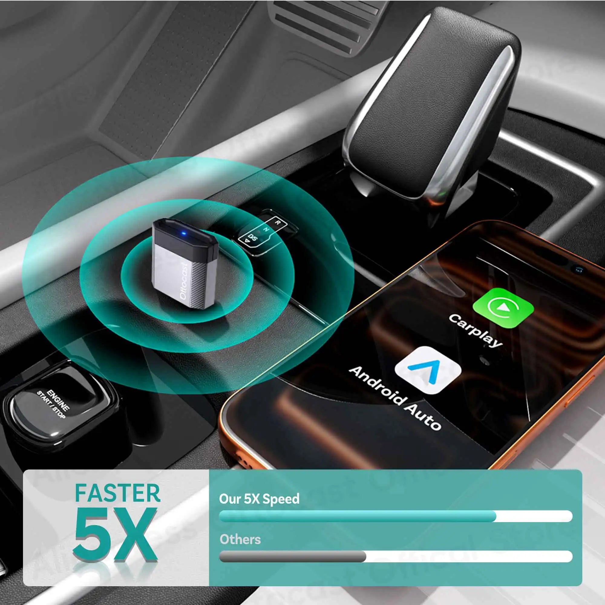 OTTOCAST Mini Nova Cube 3.0 Wireless CarPlay Adapter