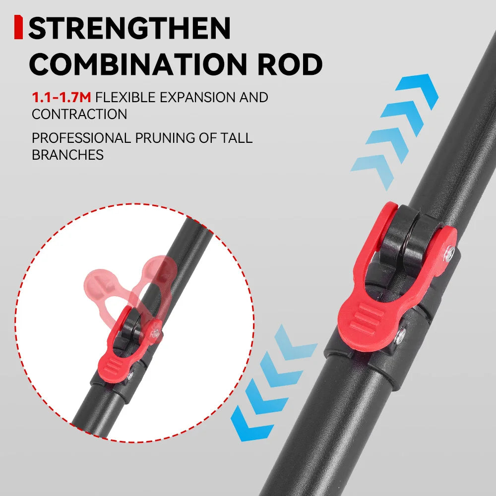 ONEVAN 5500W Brushless Telescoping Pole Saw | 8" Chain, Extendable, High‑Branch Pruning, Battery Powered