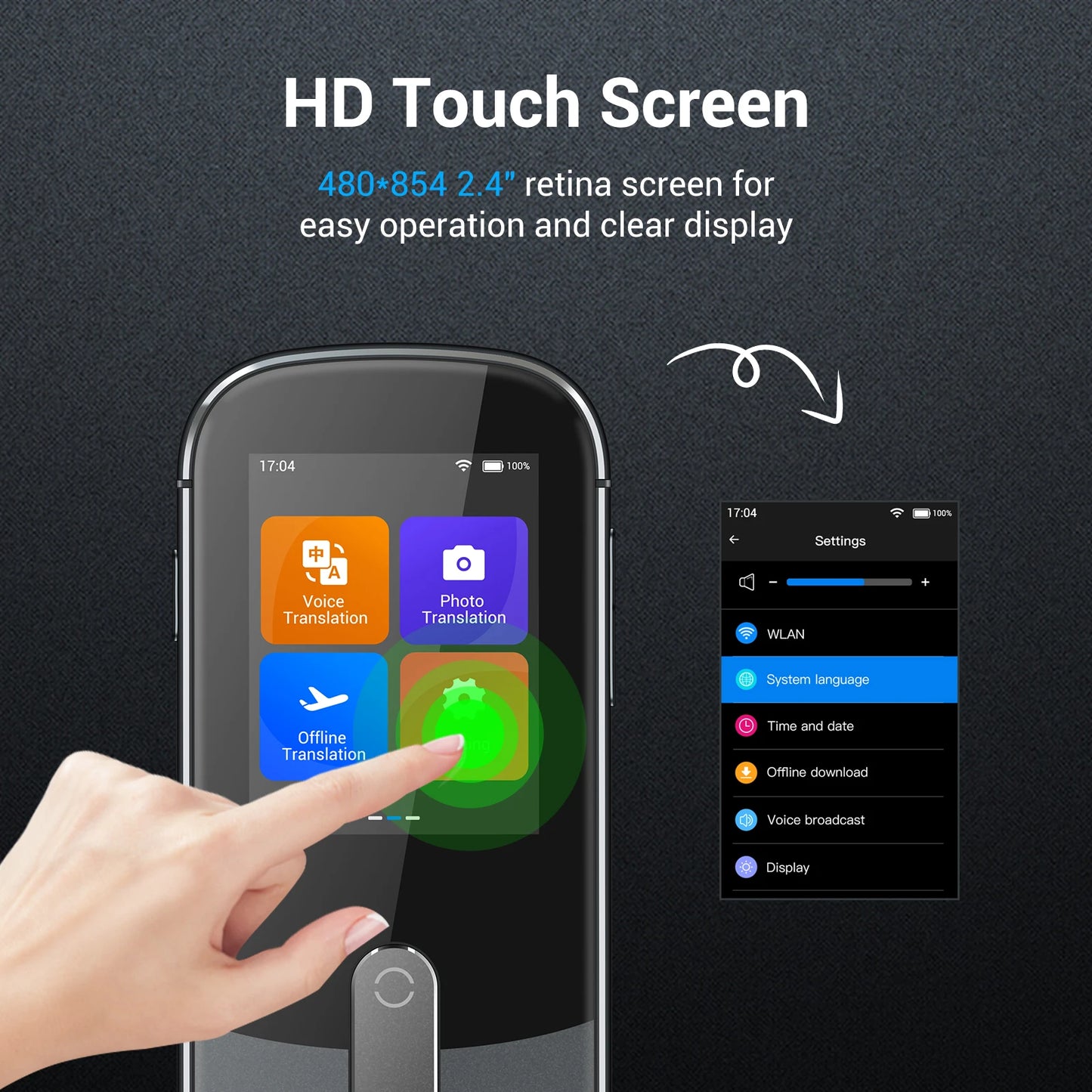 Wooask W09 Translator Device 144 Languages 16 Offline 97% Accuracy