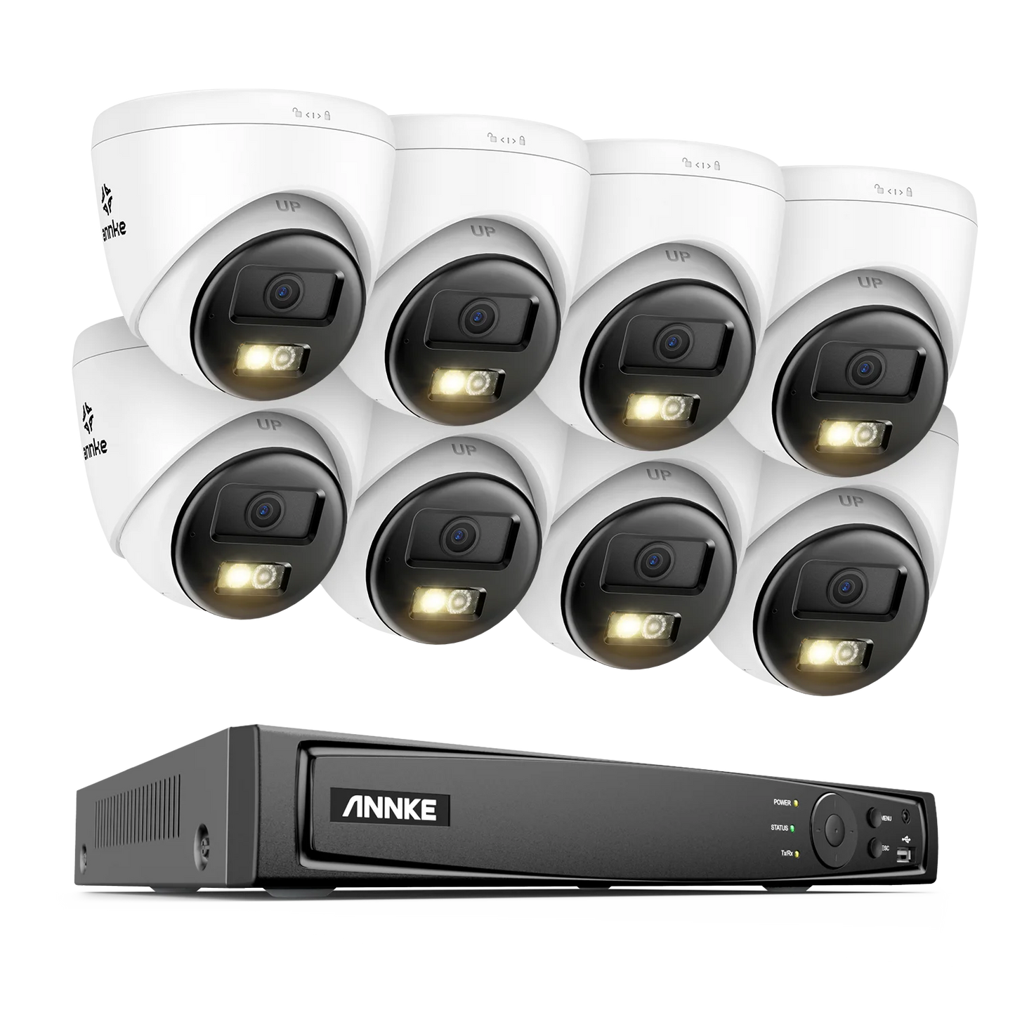 ANNKE 4K 8MP PoE CCTV System | 8CH NVR, Two‑Way Audio, Human & Vehicle Detection, 4mm Lens