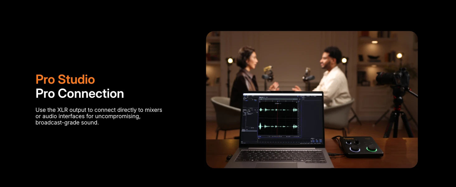 Maono PD200W – Hybrid Wireless Dynamic Podcast Microphone | XLR/USB Mic for PC, Phone & Camera