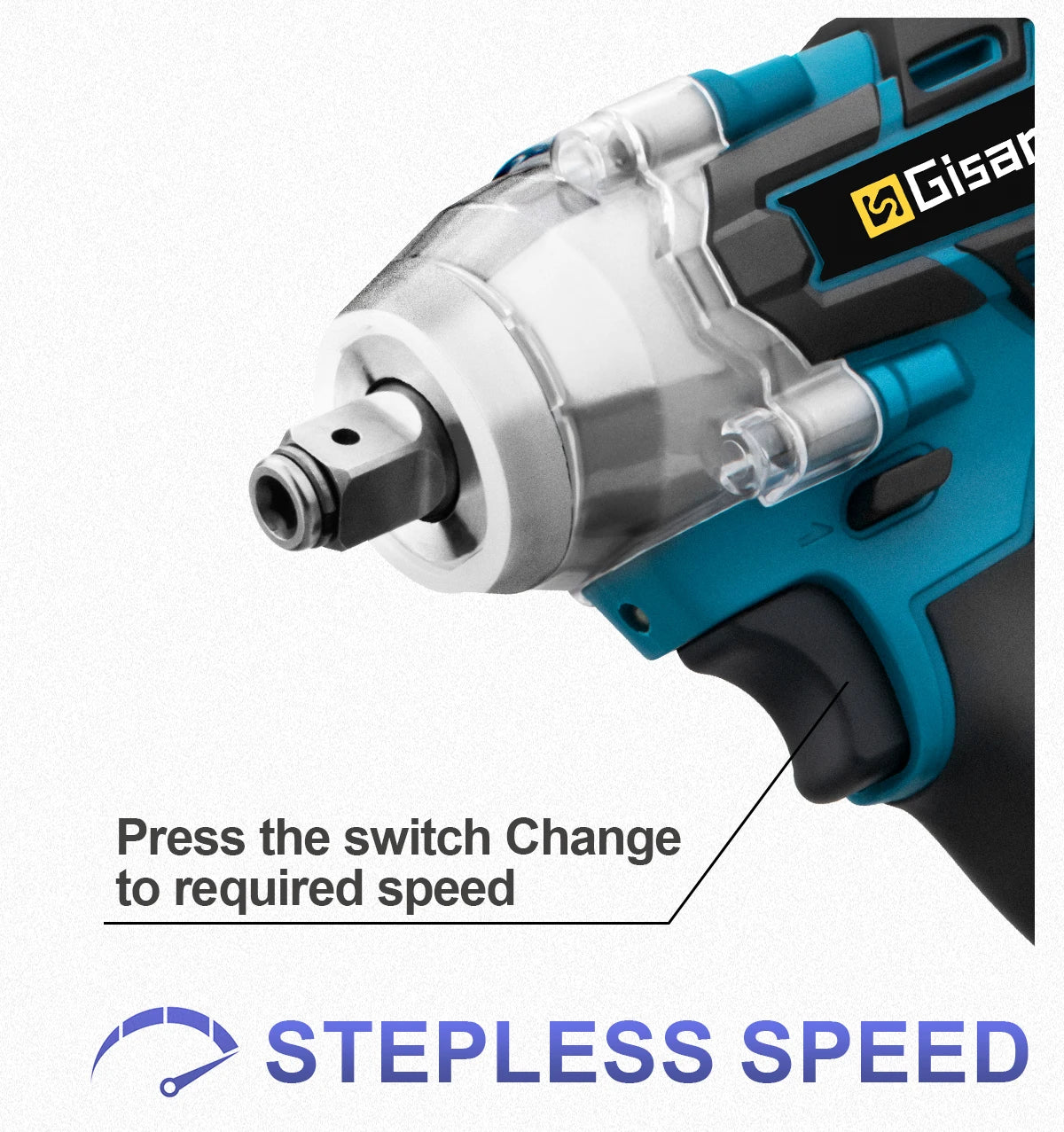 Gisam 320N.m Brushless Impact Wrench 1/2"