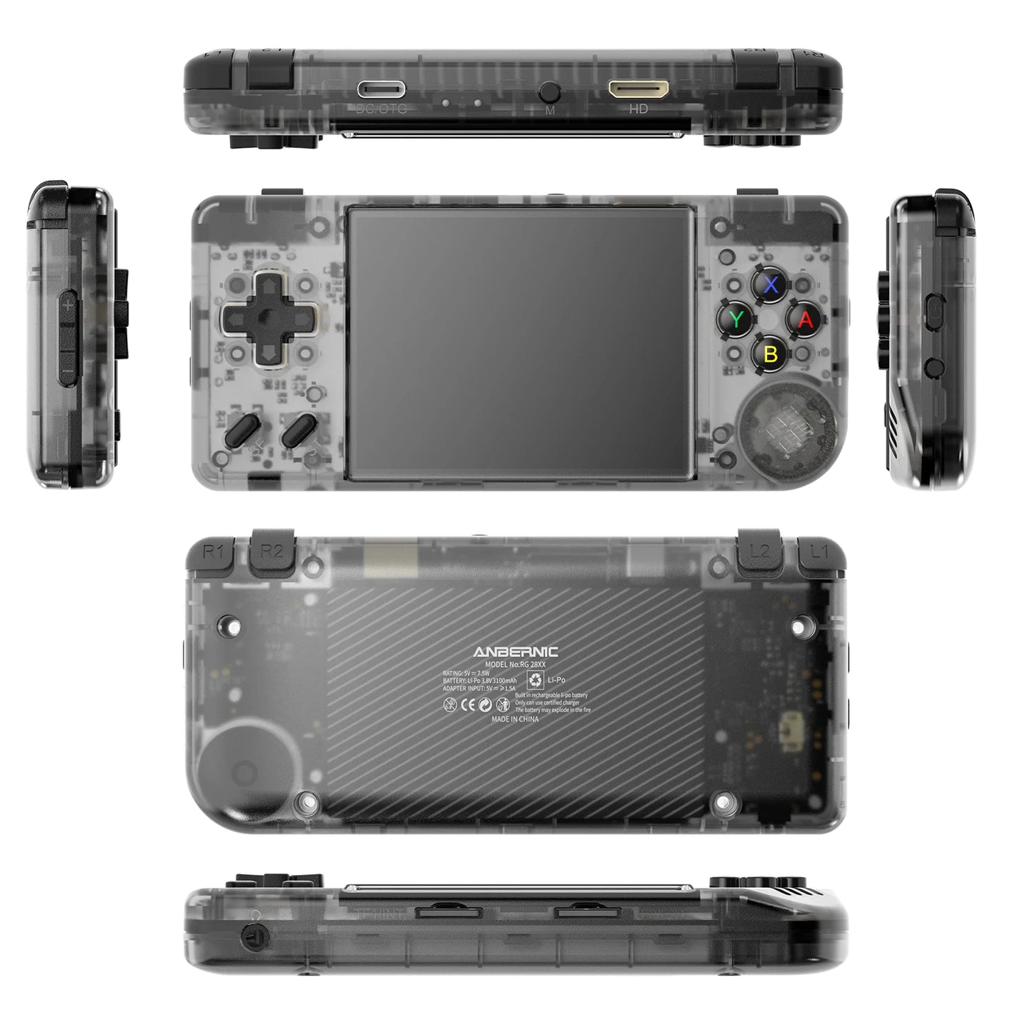 Anbernic RG28XX 2.83'' IPS Portable Handheld Game Players Linux System Retro Video Games Console Mini Arcade PS1 GB GBA - Limetastore