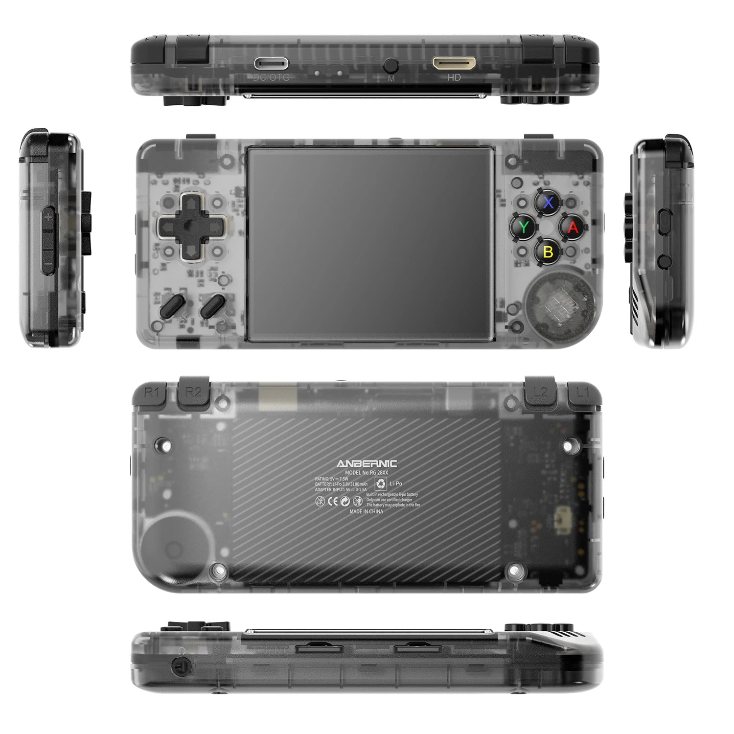 Anbernic RG28XX 2.83'' IPS Portable Handheld Game Players Linux System Retro Video Games Console Mini Arcade PS1 GB GBA - Limetastore