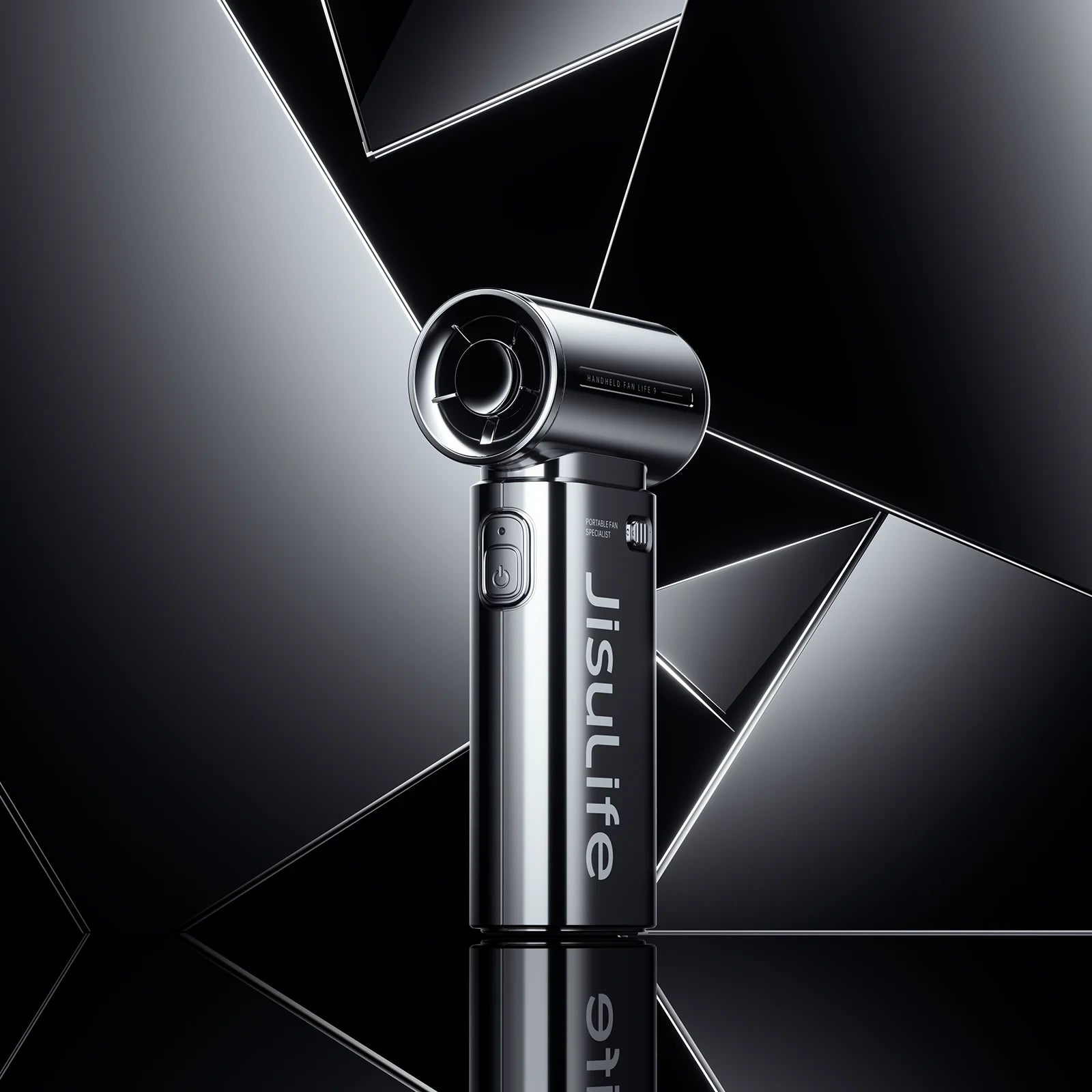 JISULIFE Life 9 Electroplate Plus Handheld Turbo Fan – 5000mAh High-Performance Battery