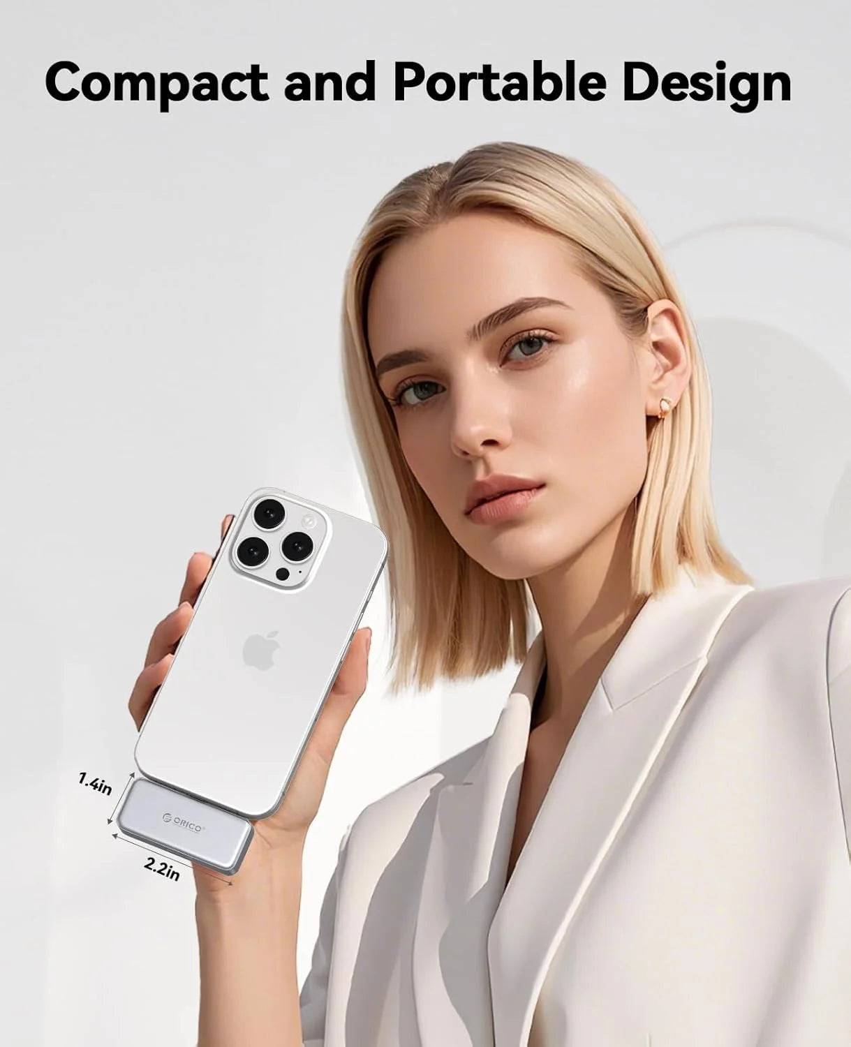 ORICO FlashPod 1TB Magnetic Mini Portable SSD with Direct USB‑C Plug