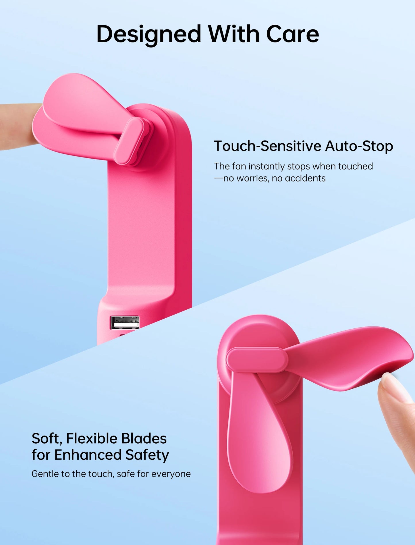 JISULIFE F8 New Color Series 3-in-1 Handheld Fan – 4800mAh Portable Pocket Fan