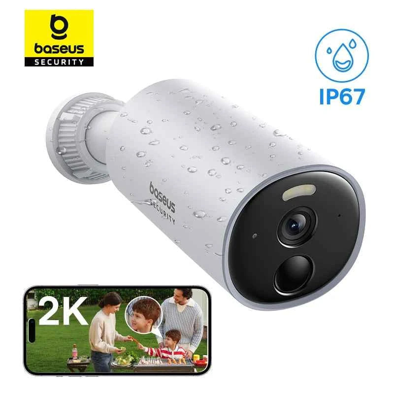Baseus Security B1 Outdoor Camera 2K Wireless Wifi Camera Security Protection System 24/7 Recording Built-in 8GB Local Storage - Limetastore