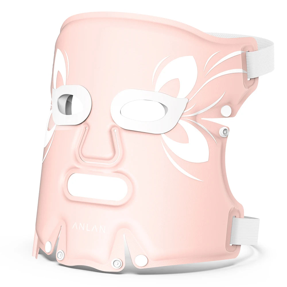 ANLAN LED Facial Mask | 5‑Color LED, Silicone, Anti‑Aging, Heating Photon Therapy