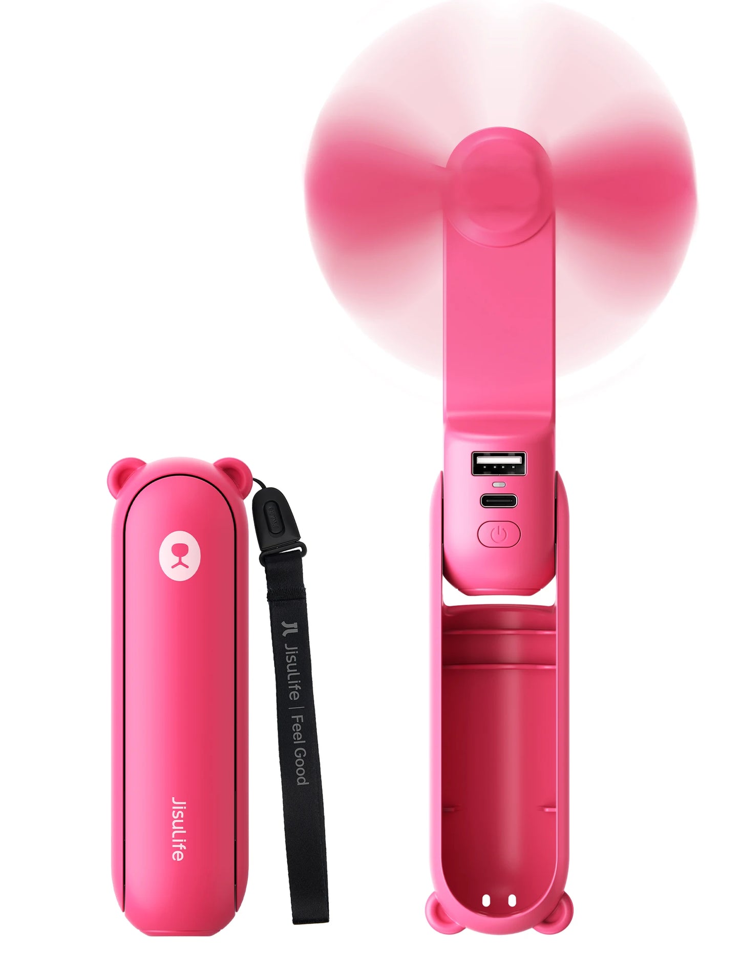 JISULIFE F8 New Color Series 3-in-1 Handheld Fan – 4800mAh Portable Pocket Fan