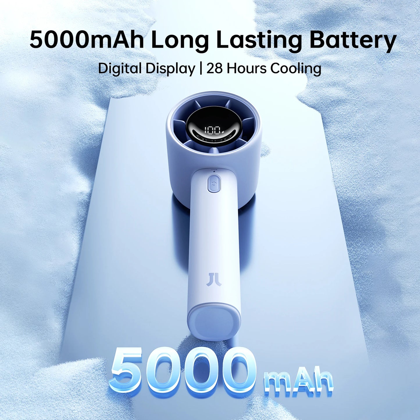 JISULIFE Life10s Smart Handheld Mini Fan – 5000mAh Long-Lasting Battery