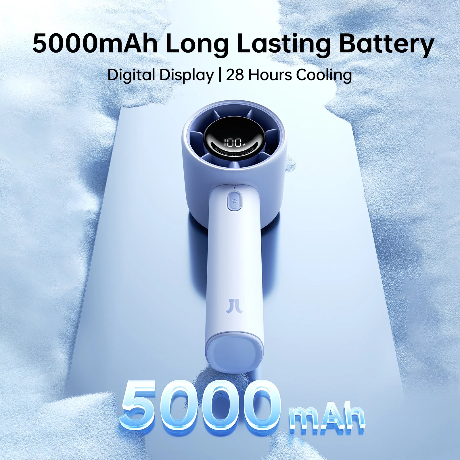 JISULIFE Life10s Smart Handheld Mini Fan – 5000mAh Long-Lasting Battery