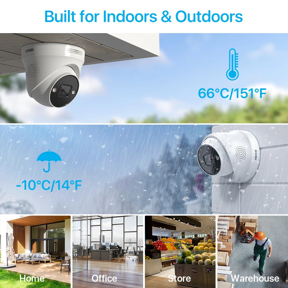 ZOSI 16CH 4K PoE Security Camera System – 8MP AI Detection IP Cameras | Waterproof 5MP/8MP