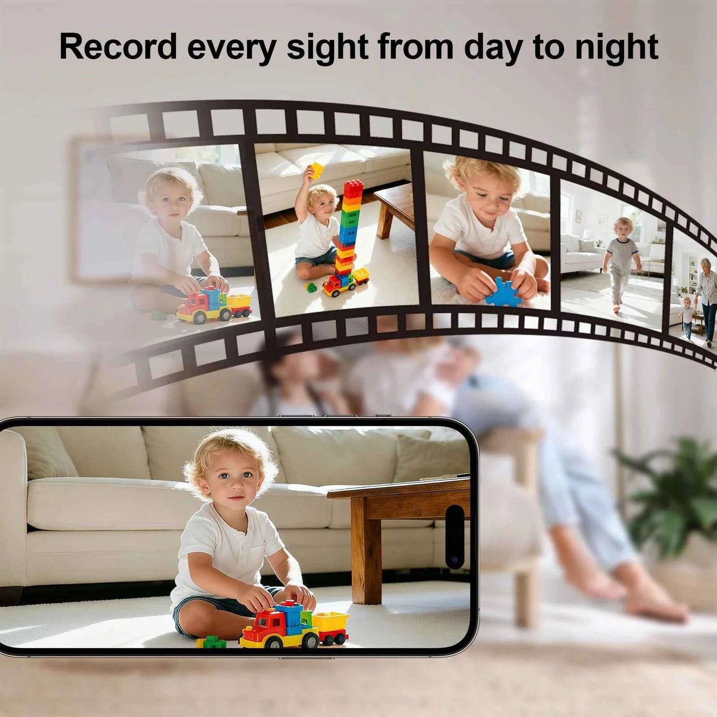 ARCCTV 4MP WiFi Surveillance Baby Monitor Camera HD Two Way Talk IR Night Vision Security PTZ Camera 360° View Auto Tracking - Limetastore