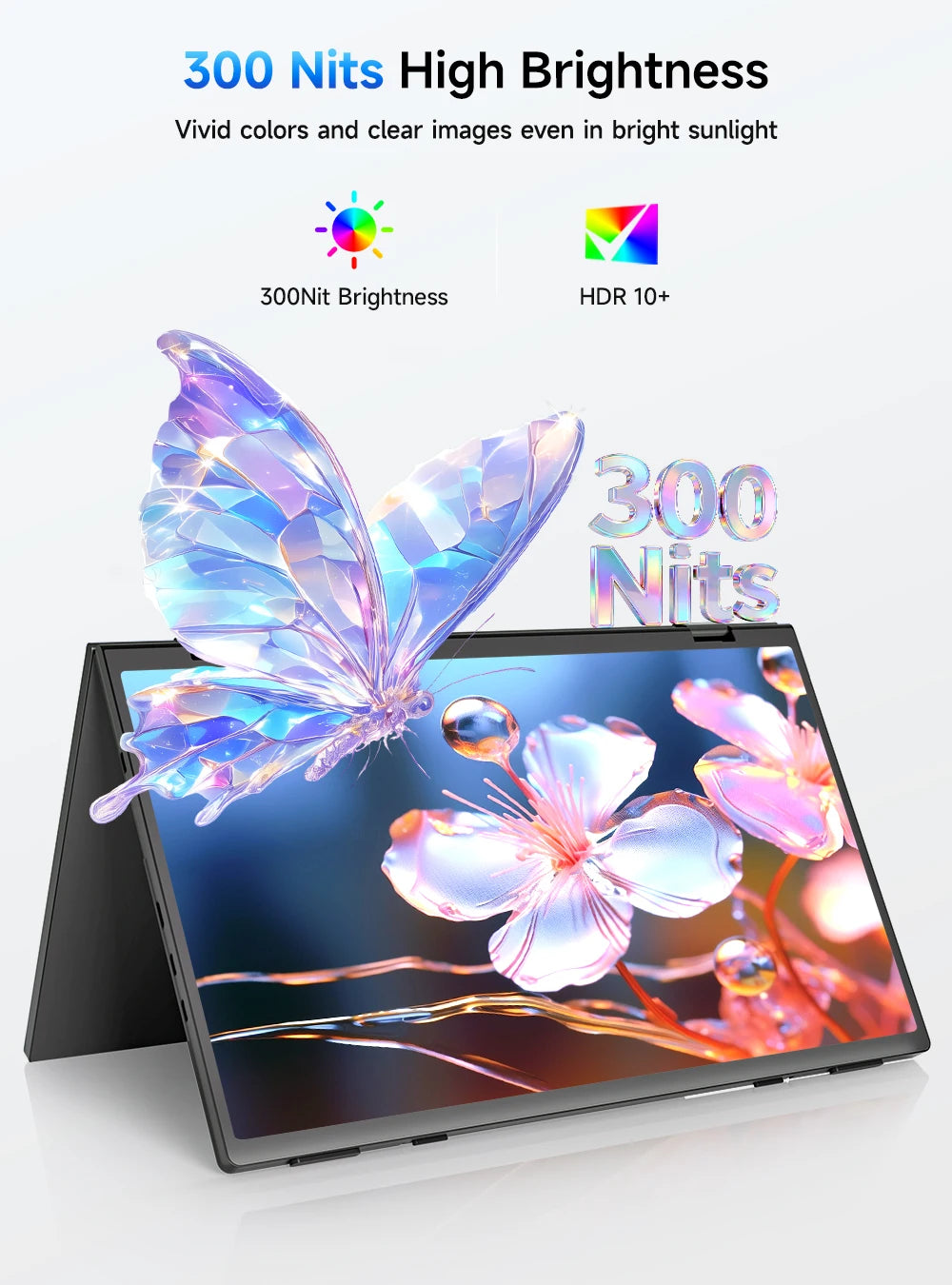 EVICIV 15.6" Dual Portable Monitor 1080P FHD With 360° Flip External Computer Display For PC Laptop Mac Phone Xbox PS4/5 Switch - Limetastore