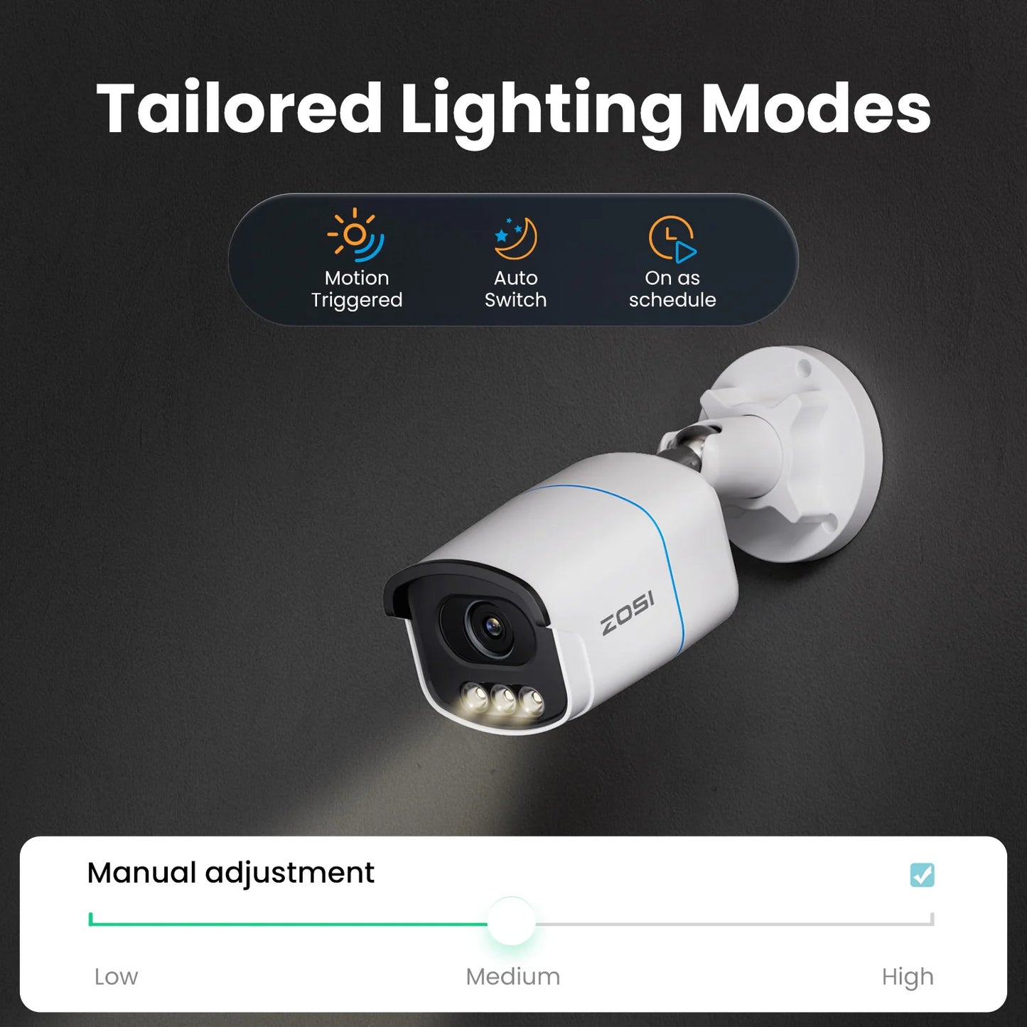 ZOSI 4K 8MP PoE Security Camera System – Aurora Lux Full‑Color Night Vision | 5MP/8MP Outdoor/Indoor