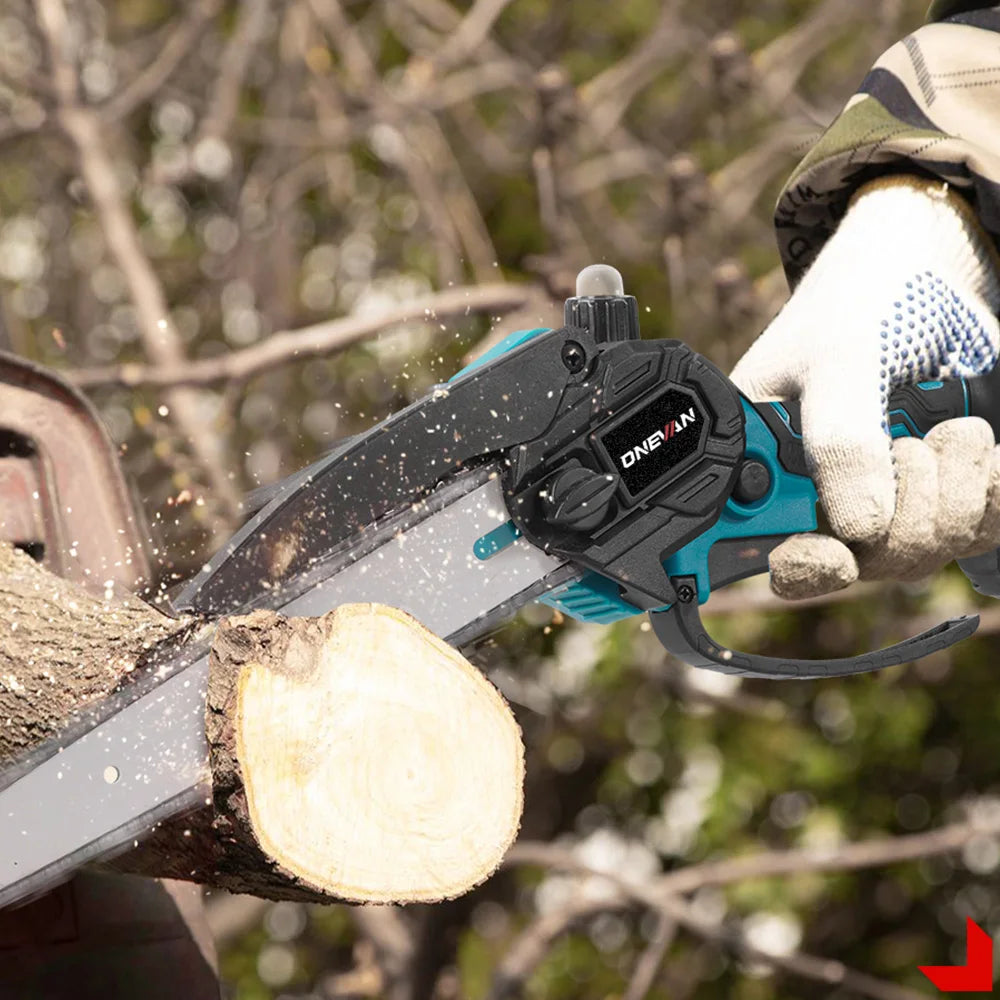 ONEVAN 5500W Brushless Telescoping Pole Saw | 8" Chain, Extendable, High‑Branch Pruning, Battery Powered