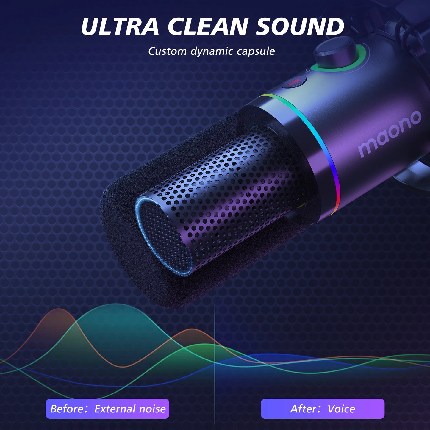 Maono PD200XS – XLR/USB Dynamic Podcast Microphone | Dual‑Mode Studio Mic with Maonolink Software, Gain Knob & Noise Control for Recording & Streaming