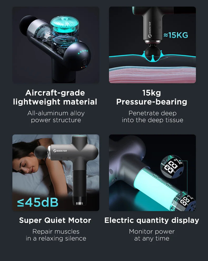 Booster Smart‑Hit Massage Gun – Electric Neck & Body Massager | Deep‑Tissue Fascia Gun