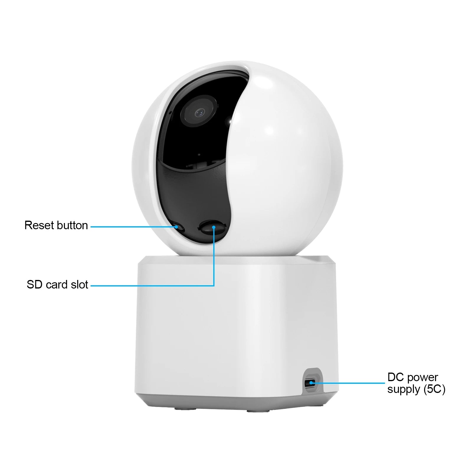 ARCCTV 4MP WiFi Surveillance Baby Monitor Camera HD Two Way Talk IR Night Vision Security PTZ Camera 360° View Auto Tracking - Limetastore