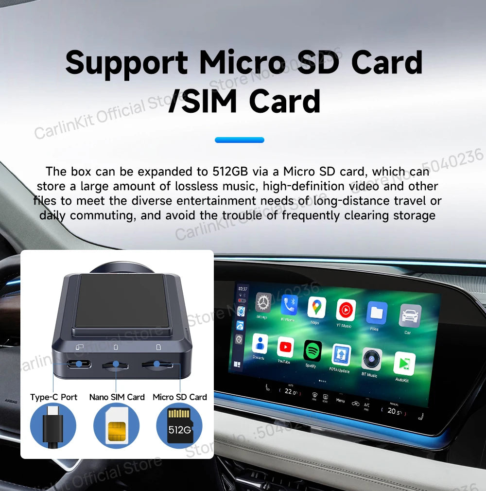 CarlinKit Android 13 8‑Core 8+128GB Wireless CarPlay AI Box