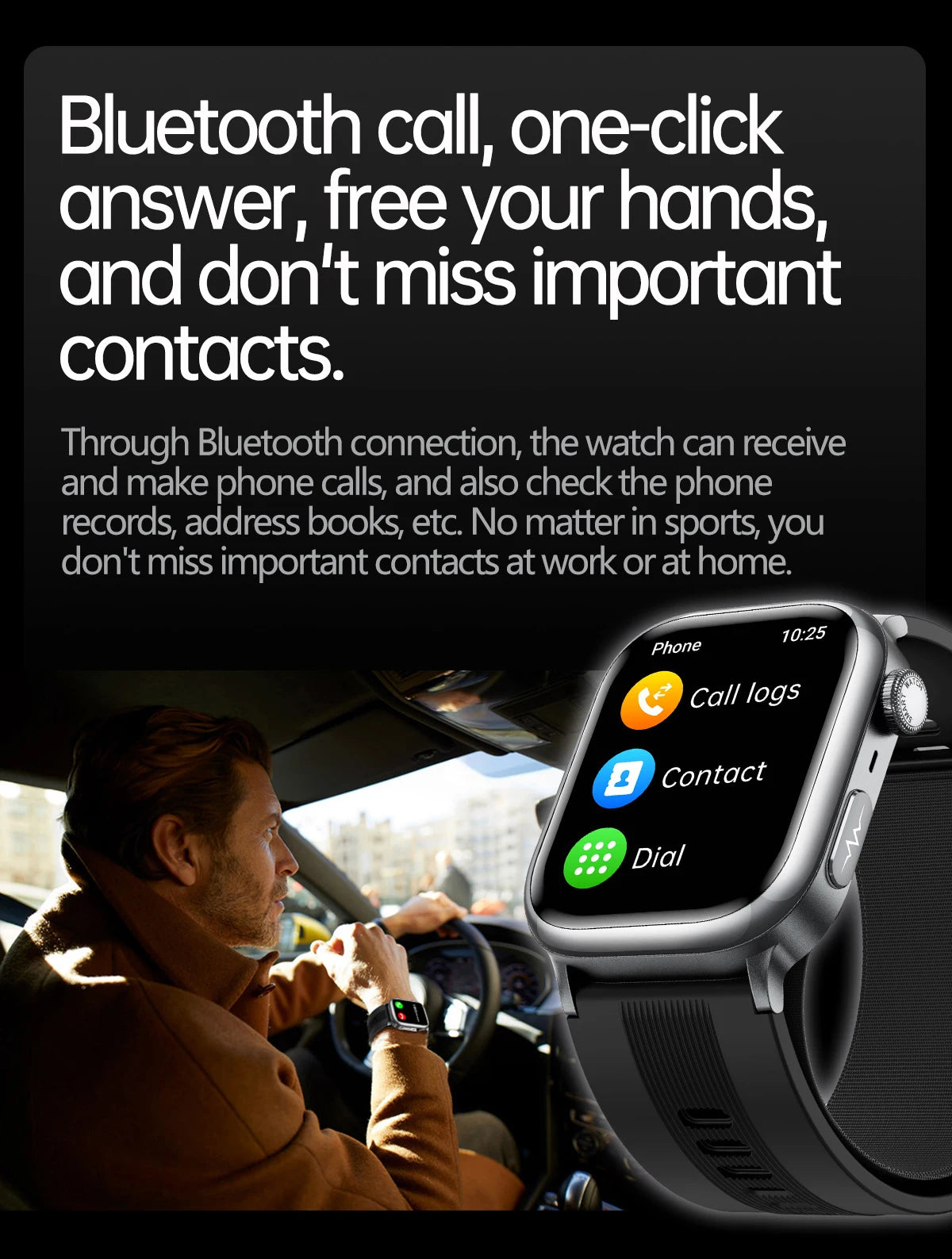 NFC Smart Watch Air Pump+Air Bag Accurate Blood Pressure Fat Health Measure BT Call Sports Tracking Sapphire Glass Smart Watch - Limetastore