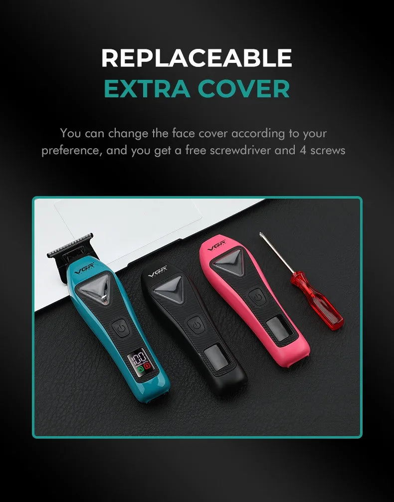 VGR Hair Trimmer Professional Hair Cutting Machine Cordless Barber Clipper Vector Motor Haircut Electric Trimmer for Men V-035C