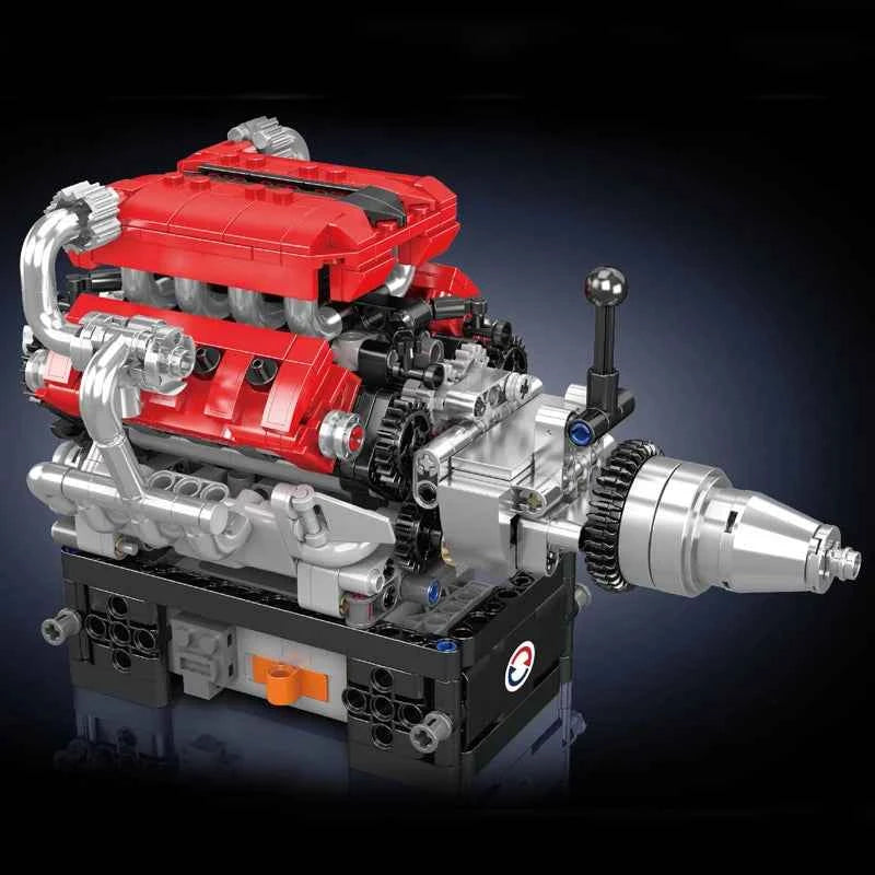 Mould King 10204 Motorized FE Sports Car V8 Engine Building Set - Limetastore