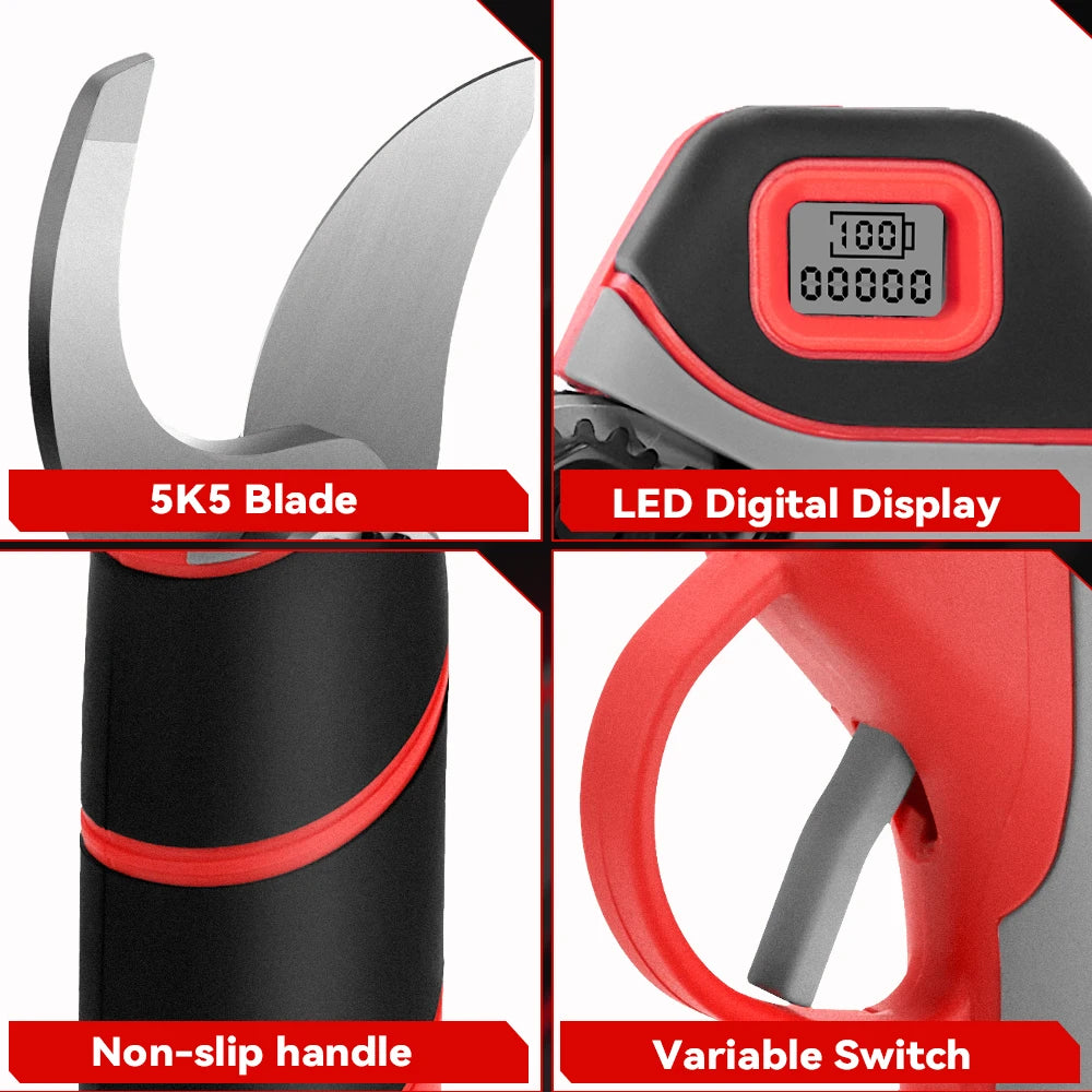 ONEVAN 30mm Brushless Electric Pruner | 1000W Cordless Branch Cutter