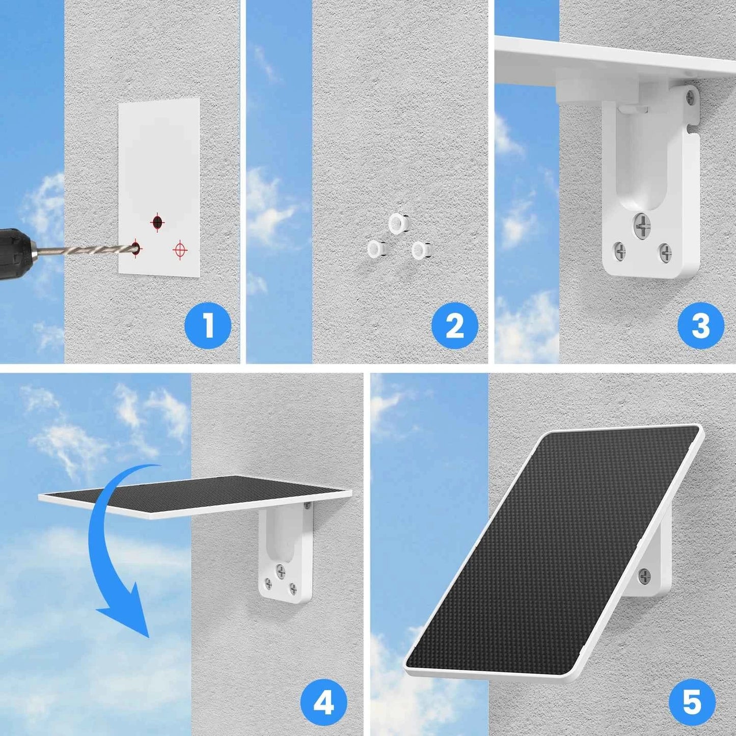 ARCCTV 3W Solar Panel Suitable For Solar-powered Security Surveillance Cameras Type-C Charging Port 2M Cable Easy to Install - Limetastore