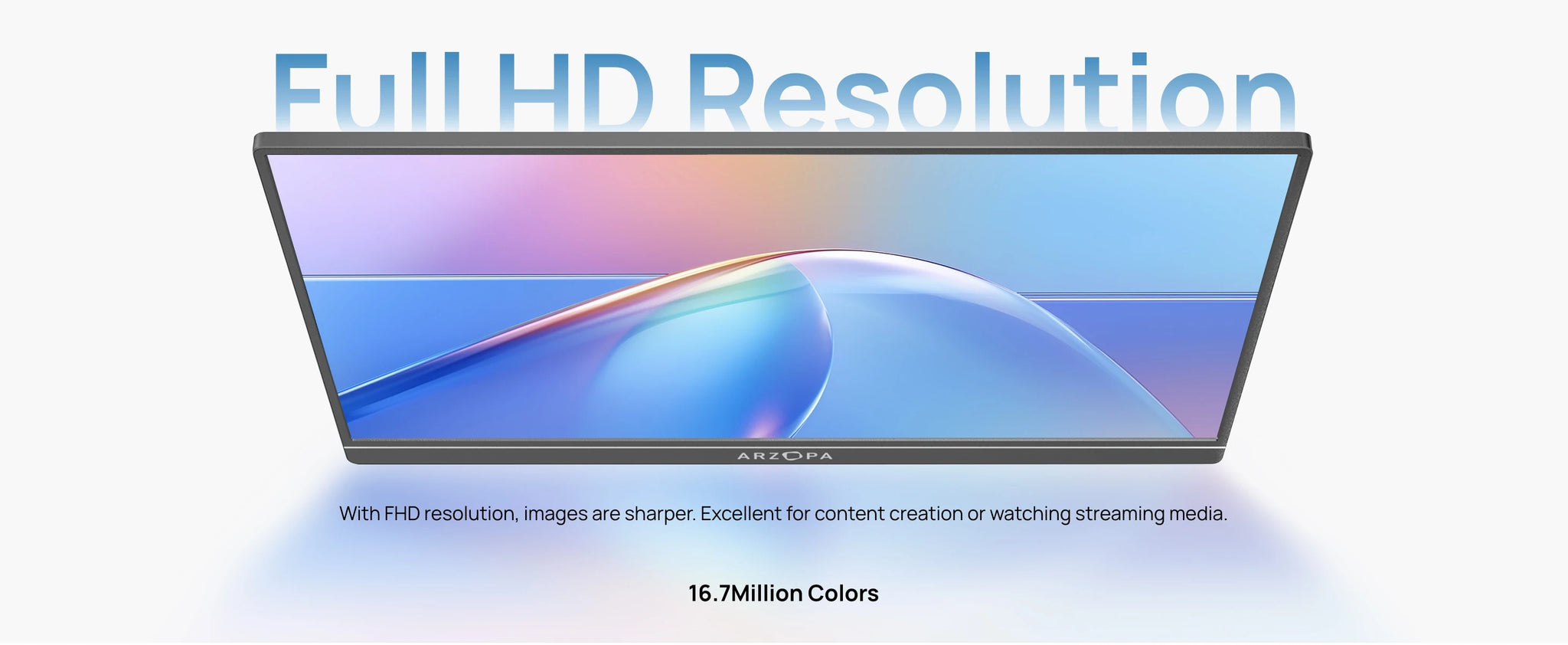 ARZOPA A1 15.6" Portable Monitor | 1080P FHD, IPS, Lightweight, USB‑C & HDMI