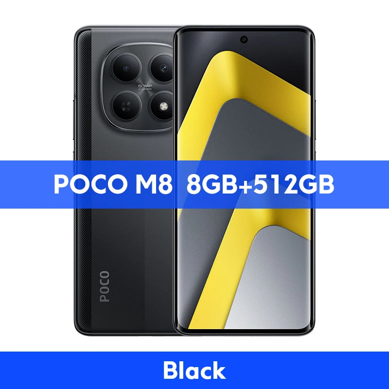 POCO M8 5G Smartphone Global Version Snapdragon® 6 Gen 3  Octa core 6.77" 120Hz Flow AMOLED Display 50MP Camera 5520mAh battery 45W turbo charging  NFC - Limetastore