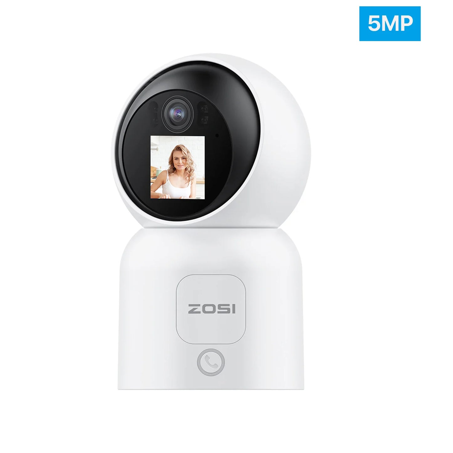 ZOSI C519M 4MP/5MP/4K WiFi Security Camera – 2.4/5GHz Indoor Home Cam with 360° View