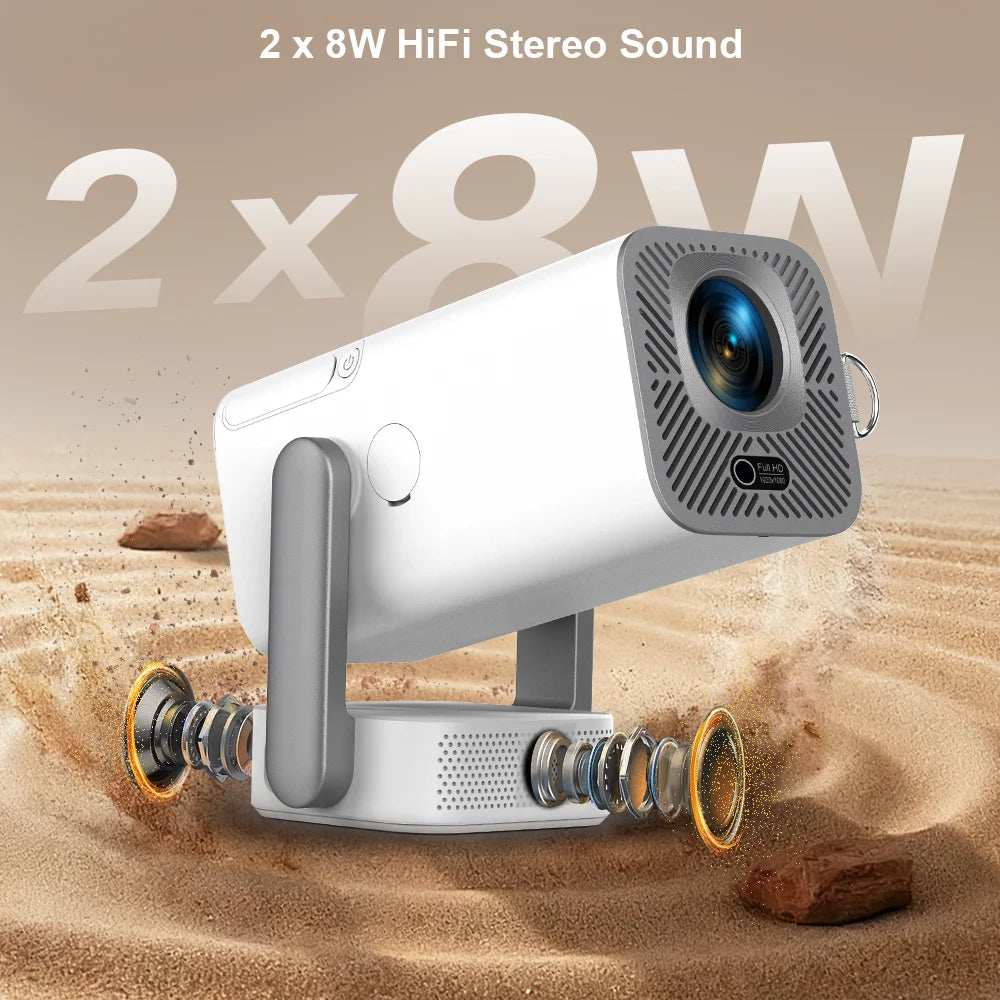 Pametni mini projektor ThundeaL TD80 Pro – izvorna ločljivost 1080P, podpora za 4K, operacijski sistem Android, WiFi in 3D LED