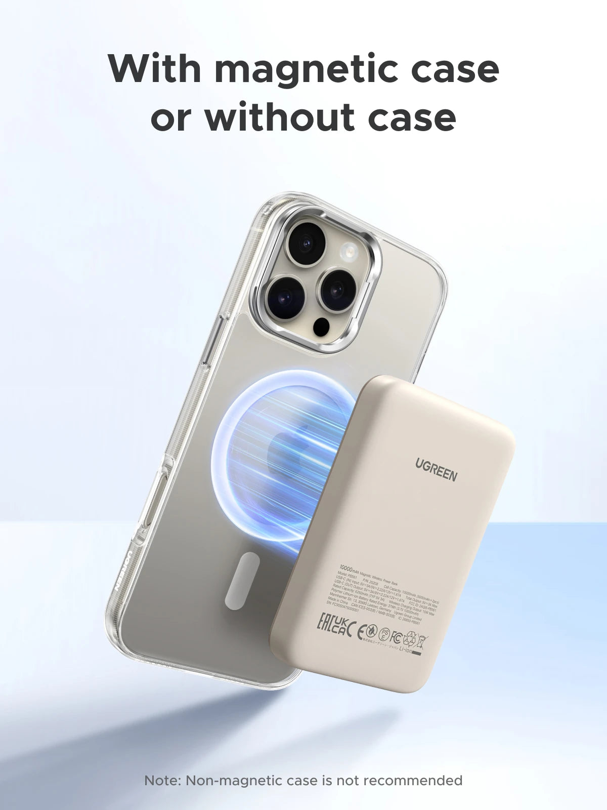 UGREEN PD20W Magnetic Power Bank – 10000mAh Portable Wireless Fast Charging External Battery