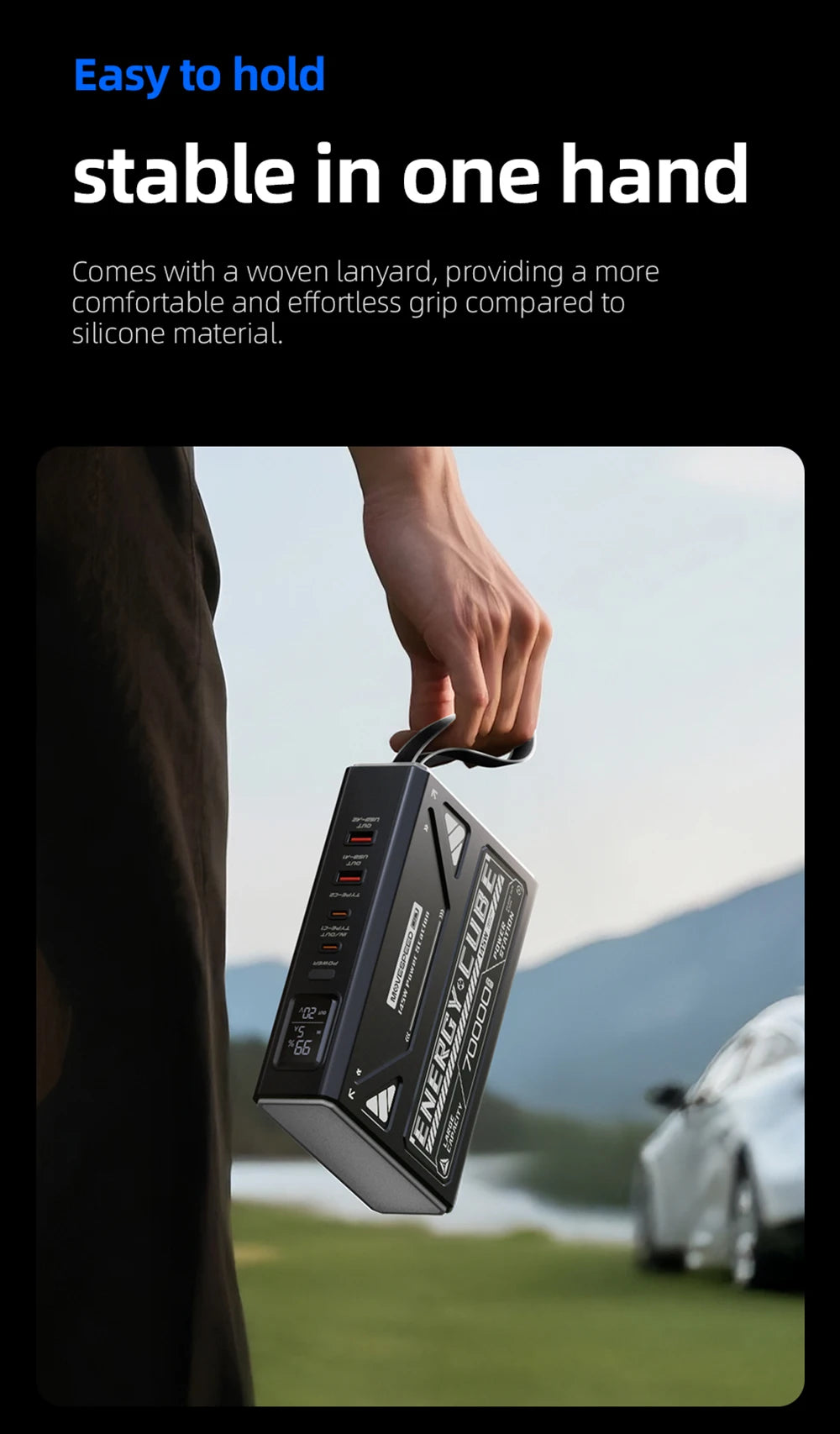 MOVESPEED 140W Power Bank 70000mAh PD3.1 Power Station Camping