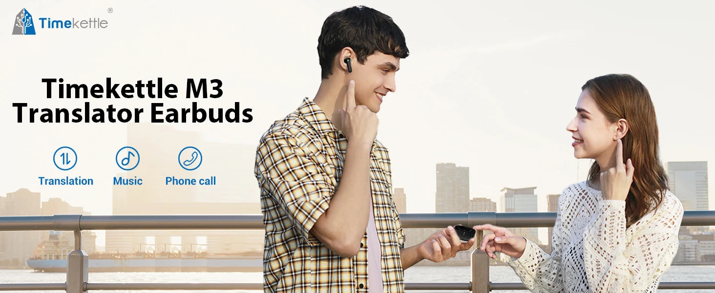 Timekettle M3 Translator Earbuds 43 Languages Two-Way Translation