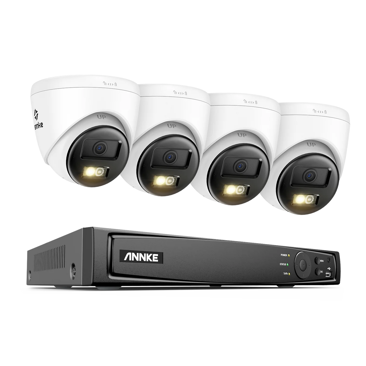 ANNKE 4K 8MP PoE CCTV System | 8CH NVR, Two‑Way Audio, Human & Vehicle Detection, 4mm Lens