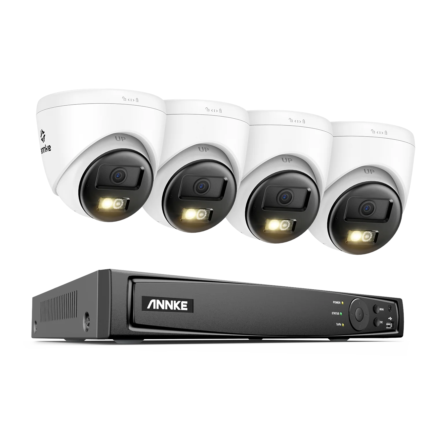 ANNKE 4K 8MP PoE CCTV System | 8CH NVR, Two‑Way Audio, Human & Vehicle Detection, 4mm Lens