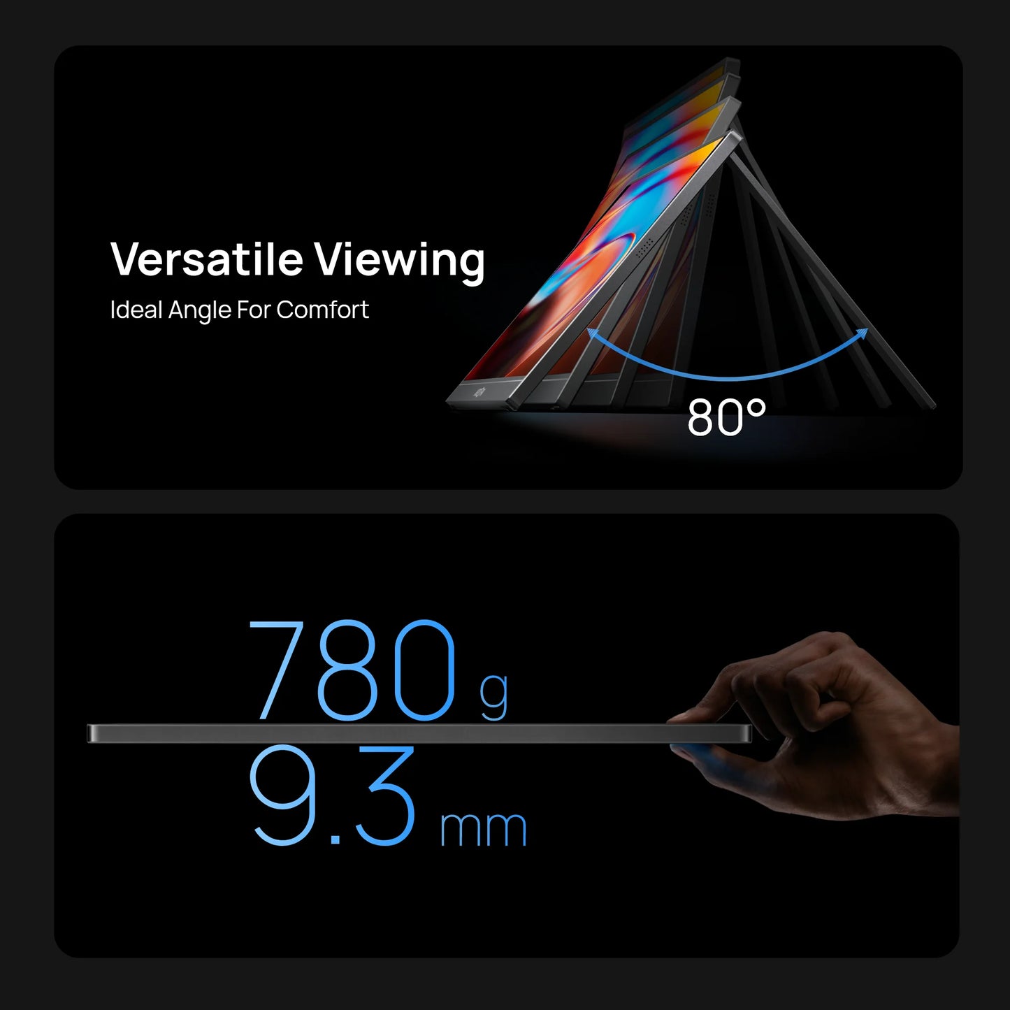 ARZOPA Z1C 16,1-palčni prenosni monitor | 1080P FHD, 100 % sRGB, IPS, USB-C in Mini HDMI