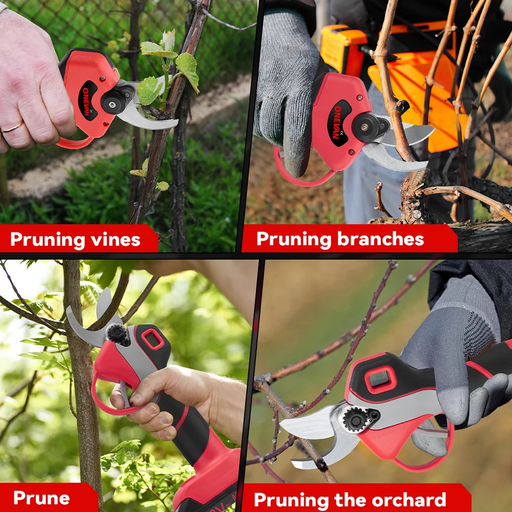 ONEVAN 30mm Brushless Electric Pruner | 1000W Cordless Branch Cutter