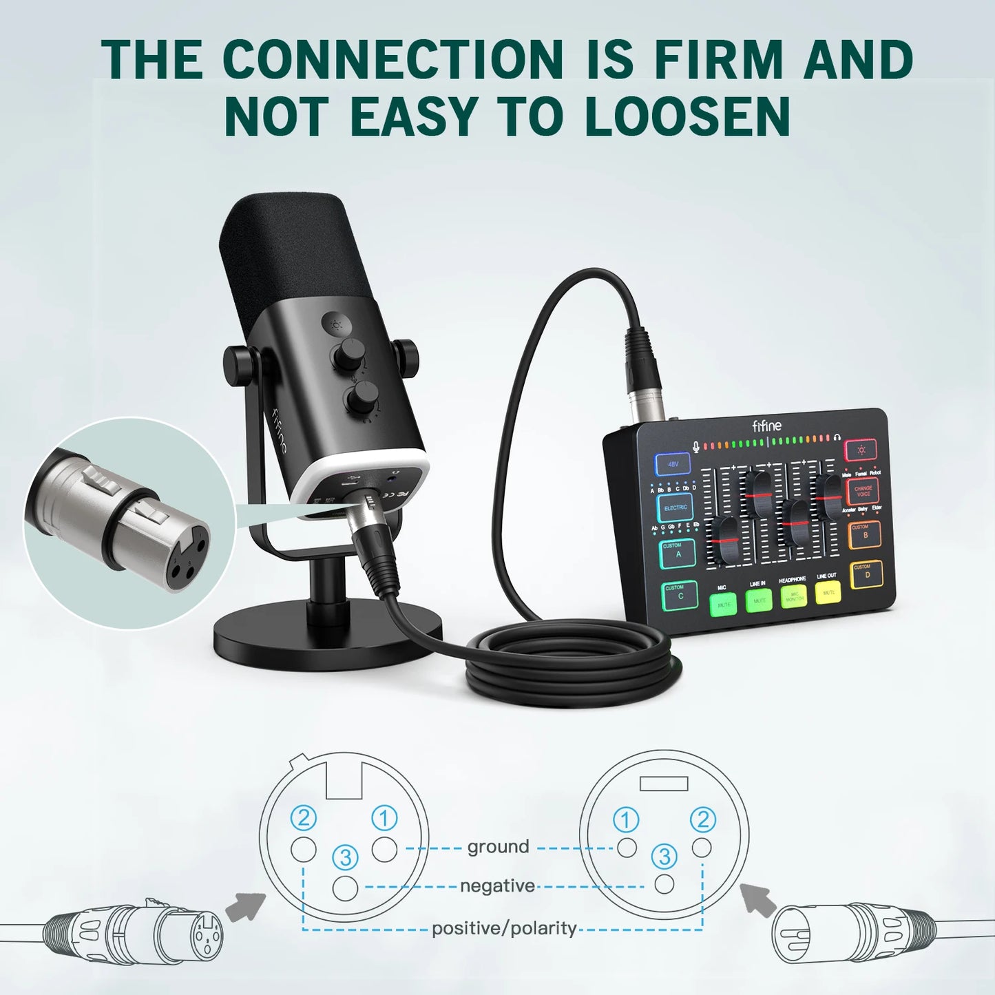 FIFINE L9 XLR Microphone Cable | 3-Pin Male to Female Pro Audio Cord - Limetastore