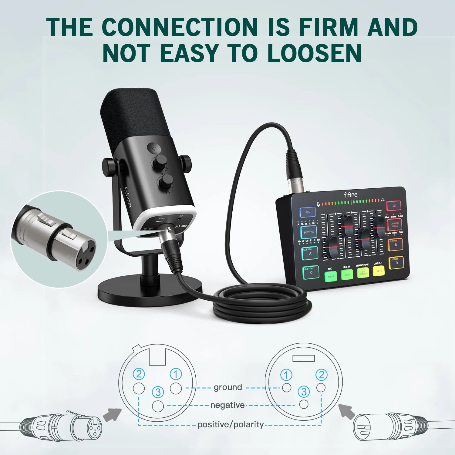 FIFINE L9 Professional XLR Microphone Cable | Balanced Male to Female Cord