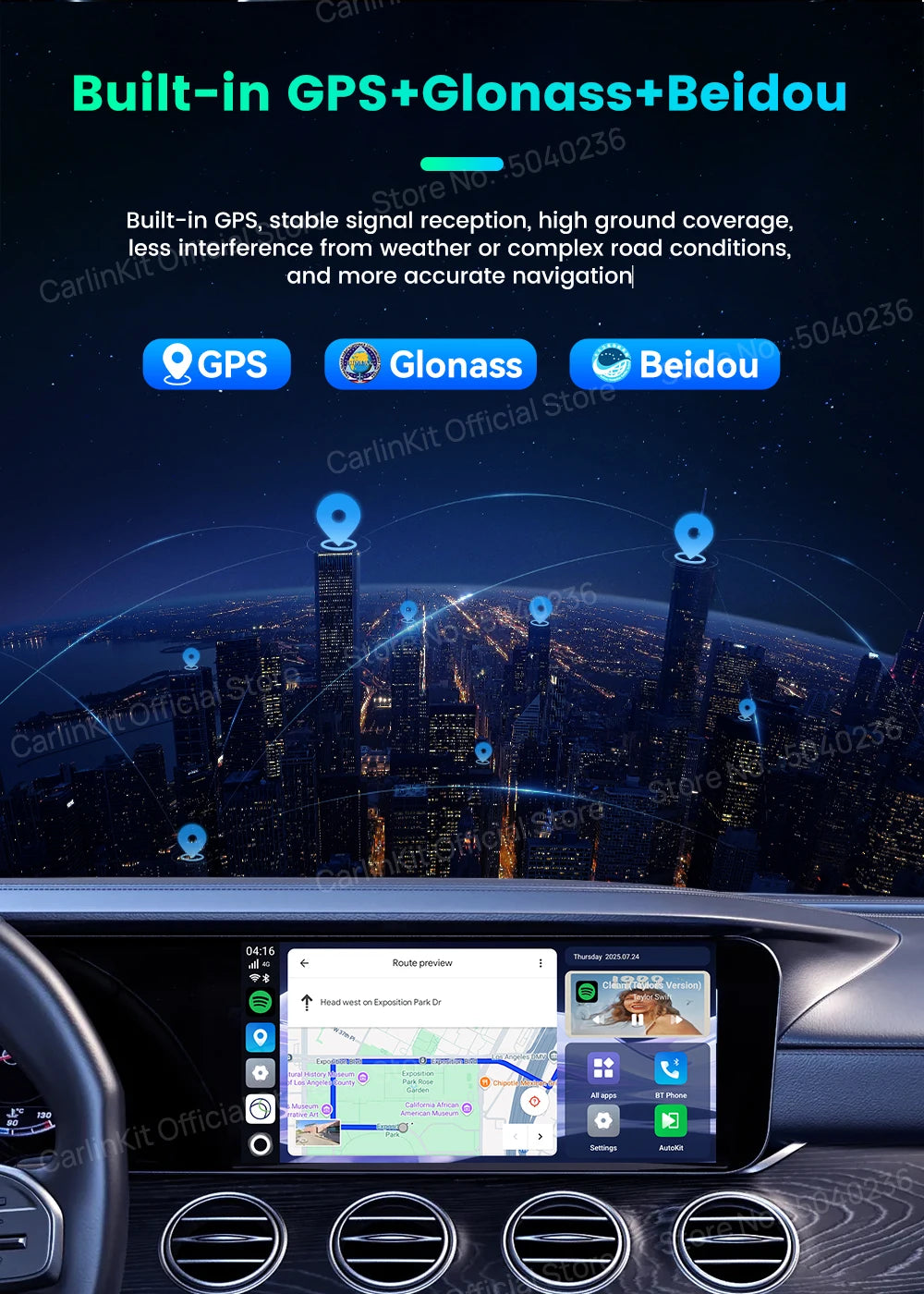 CarlinKit Tbox‑Ultra Android 15 8+128GB Wireless CarPlay AI Box