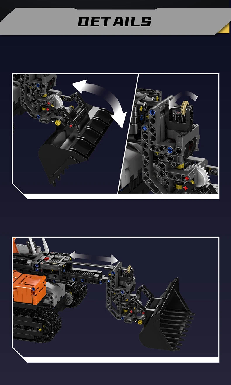 Mould King 17054 Motorized Gopher Loader Building Set | RC Technical Compact Track Loader Model - Limetastore