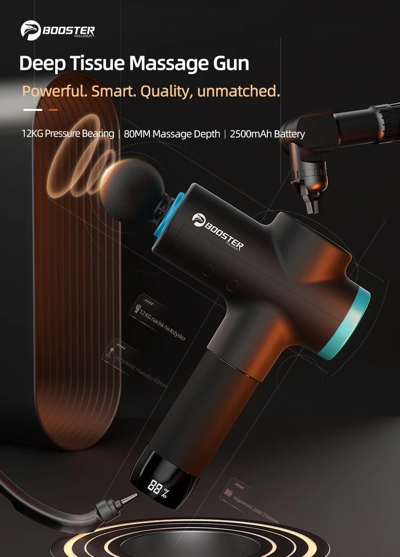 Booster M2‑12V – Professional LCD Massage Gun | Deep‑Tissue Muscle Massager