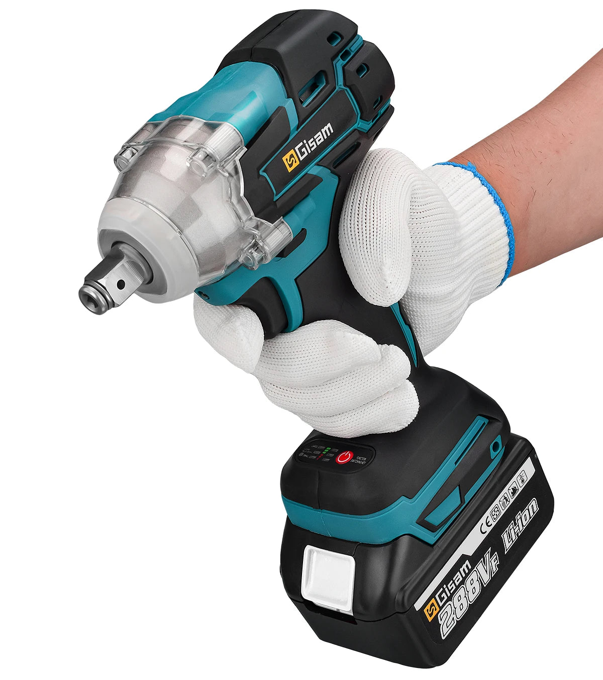 Gisam 520N.m Brushless Impact Wrench 1/2" for Makita 18V